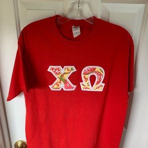 Lily Pulitzer Chi Omega letter shirt